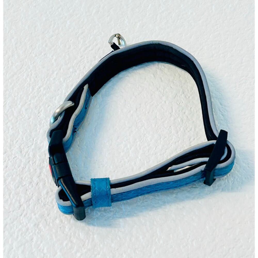 KONG Comfort Padded Reflective Dog Collar Blue Size Small 10-14" EUC - Picture 8 of 9